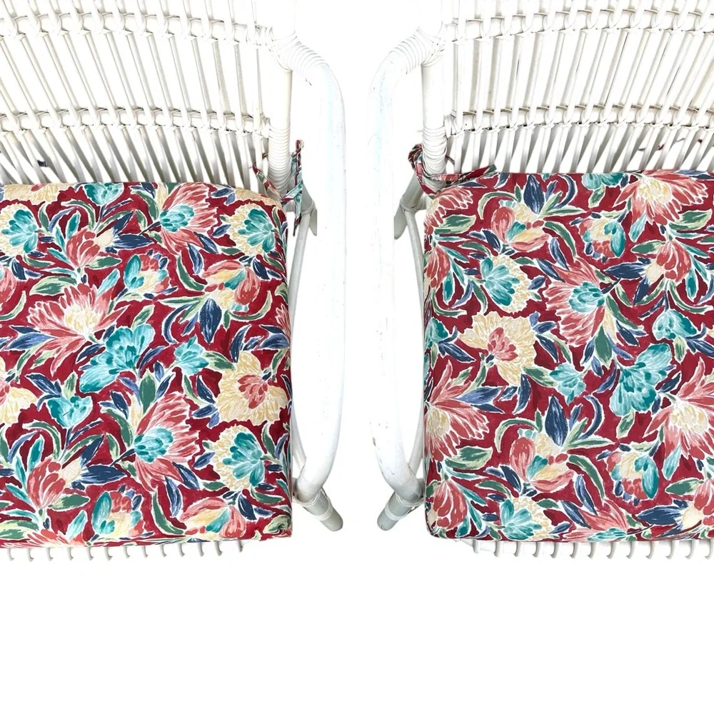 Outdoor Seating Pad/Cushion Hampton Bay Chili Floral